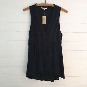 NWT American Eagle Boho Black Tank Top M